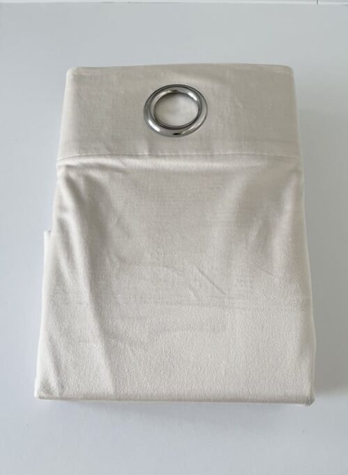 velours gordijn creme