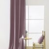 Lila velours gordijn met ringen ZKMR-05