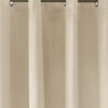Beige fluwelen gordijn met ringen ZKMR-11