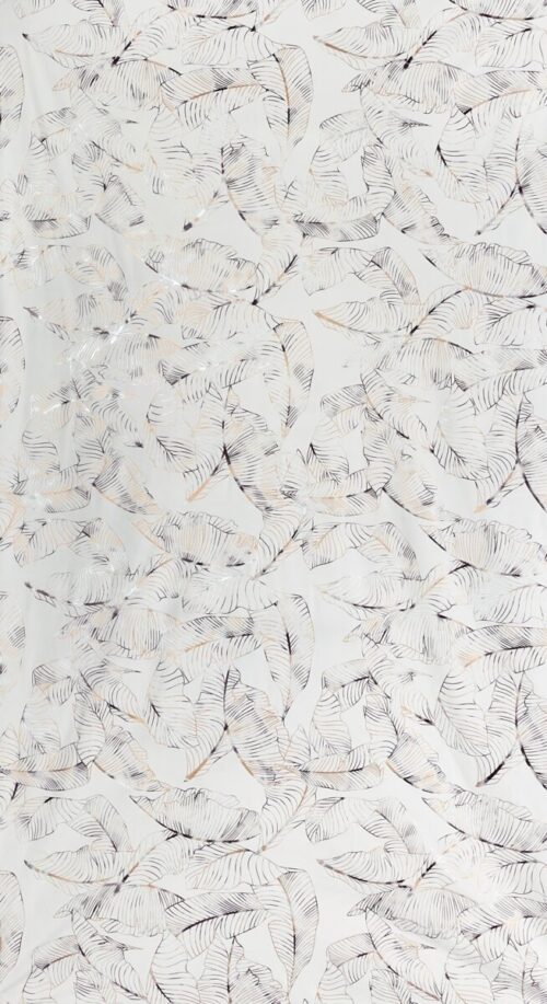 ZKNP-01c.jpg Velours gordijn met motief van glanzende bladeren ZKNP-01