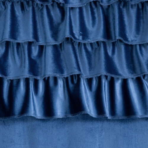 Velours gordijn met ruches ZKNS-01