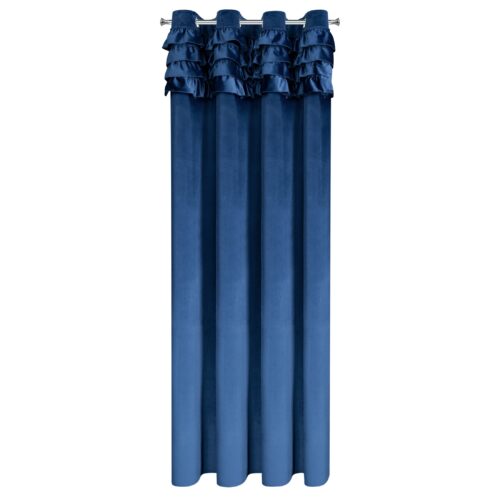 Velours gordijn met ruches ZKNS-01