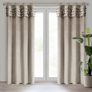 Velours gordijn met ruches ZKNS-03