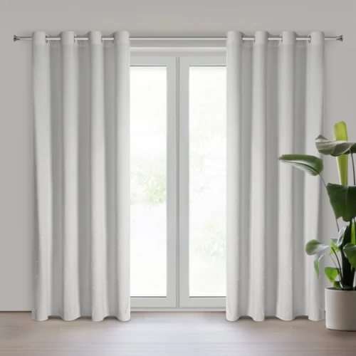 Velours gordijn versierd met glanzende diamanten ZKOG-01