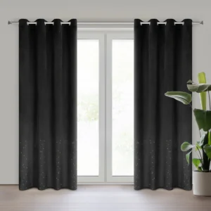 Velours gordijn versierd met glanzende diamanten ZKOG-02