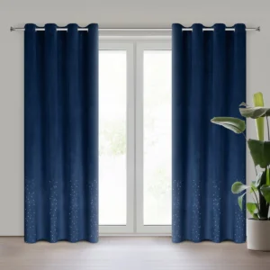 Velours gordijn versierd met glanzende diamanten ZKOG-04