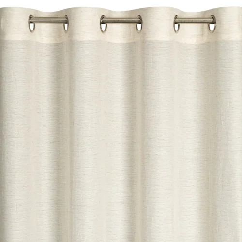 Linnenlook Ringgordijn Gemêleerd - Beige