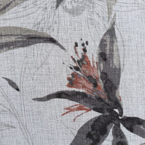 Gordijn in-between van etamine met plantenprint ZKPG-01
