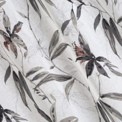 Gordijn in-between van etamine met plantenprint ZKPG-01