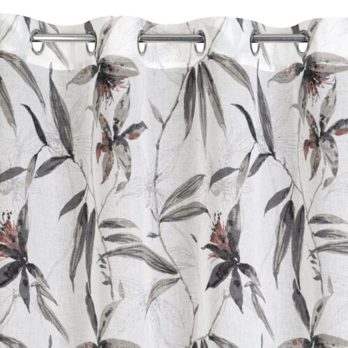 Gordijn in-between van etamine met plantenprint ZKPG-01