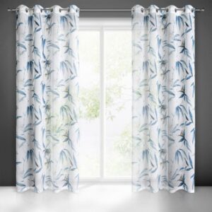 Gordijn in-between van etamine met plantenprint ZKPG-02