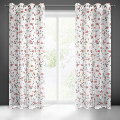Gordijn met bloemenprint ZKPS-01