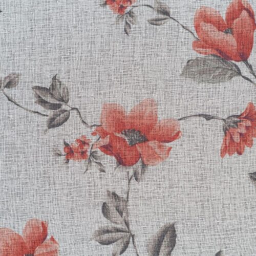 Gordijn met bloemenprint ZKPS-01