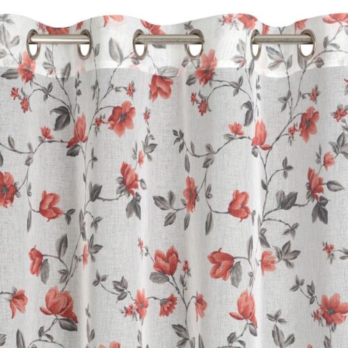 Gordijn met bloemenprint ZKPS-01