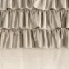 Velours Gordijn met Ruches - Champagne