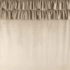 Velours Ringgordijn met Ruches - Beige