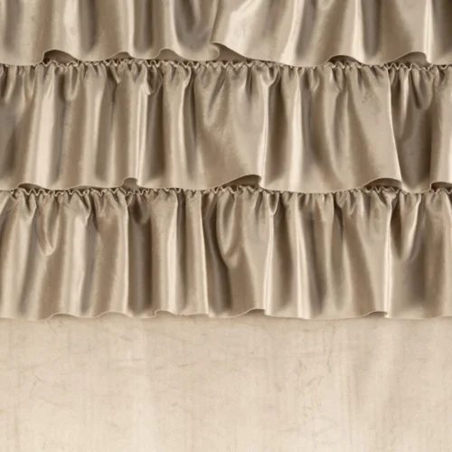 ZKRA-05b.webp Velours Ringgordijn met Ruches - Beige