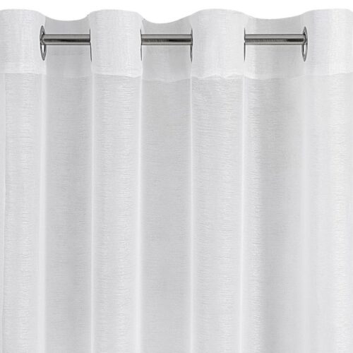 Vitrage gordijn met ringen wit ZKXW-04