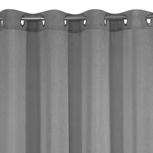 Vitrage gordijn met ringen grijs ZKXW-06 OP=OP