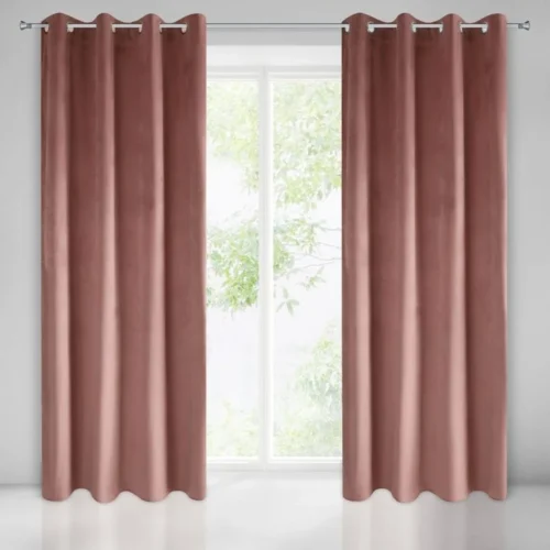 Velours gordijn met ringen ZKXX-10