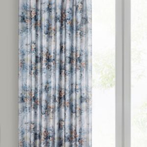 Velours gordijn met bloemen ZLC-01