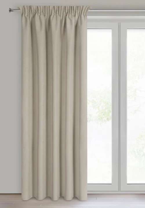 Verduisterend Plooigordijn met Linnenlook - Beige