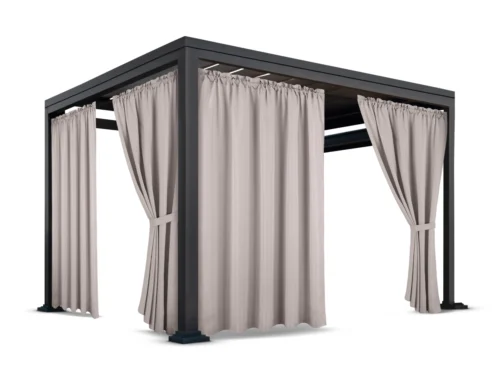 ZMOB-01.webp Waterdicht Tuingordijn met Plooien - Zand (200cm hoog)