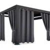 Waterdicht Buitengordijn met Ringen - Donkergrijs (200cm hoog)