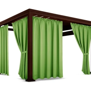 Waterdicht Tuingordijn met Plooien - Groen (190cm hoog)