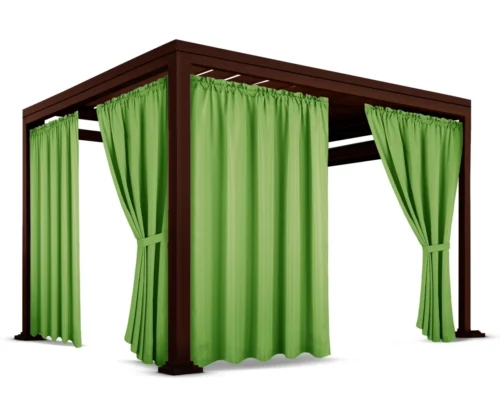 Waterdicht Tuingordijn met Plooien - Groen (190cm hoog)