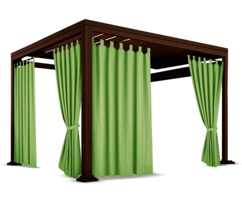 Waterdicht Tuingordijn met Lussen - Groen (250cm hoog)