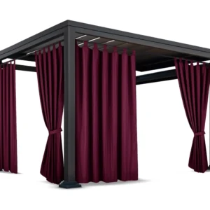 Waterdicht Tuingordijn met Lussen – Bordeaux (190cm hoog)