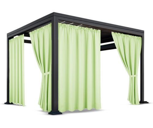 ZMOT-21.jpg Waterdicht Tuingordijn met Plooien - Lime (200cm hoog)