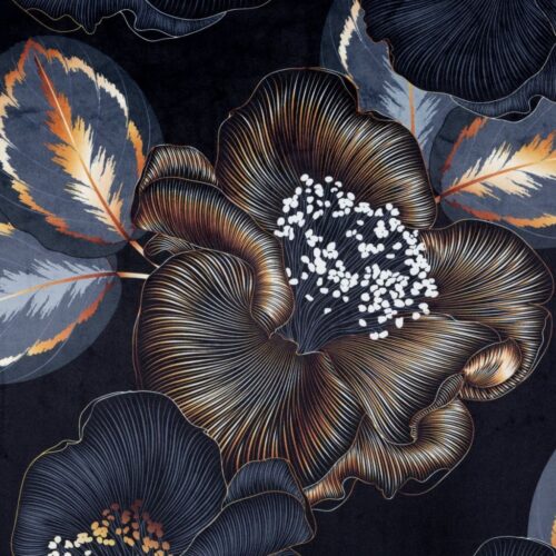 Velours gordijn met print ZWP-02
