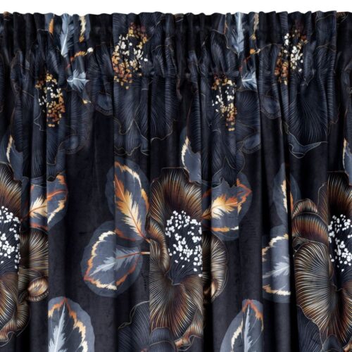 Velours gordijn met print ZWP-02