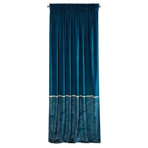Velours gordijn met print ZWR-01
