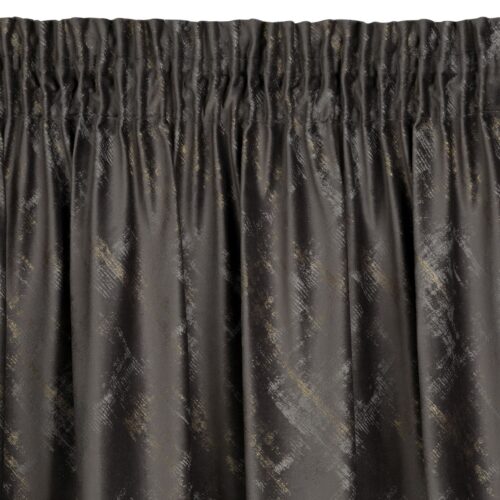 Velours plooigordijn met champagneprint ZWY-01
