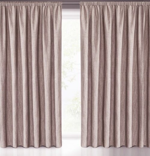 Linnenlook gordijn lichtbruin ecru